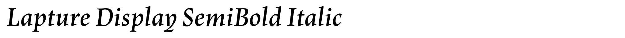 Lapture Display SemiBold Italic image